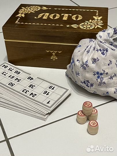 Лото в подарочной деревянной шкатулке