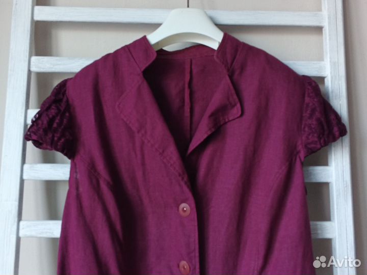 Блузка льняная