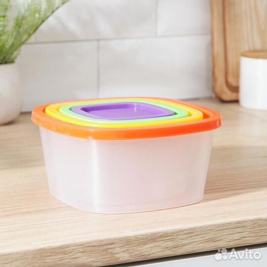 Набор пищевых контейнеров «BioFresh», 4 шт: 0,23 л