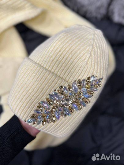 Шапка снуд и варежки