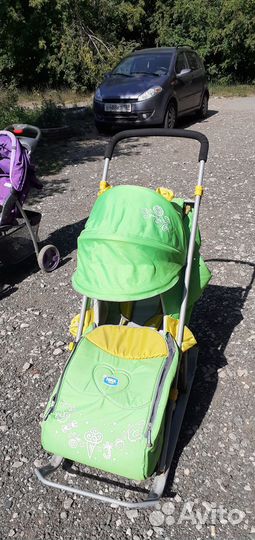Детские санки коляска ника