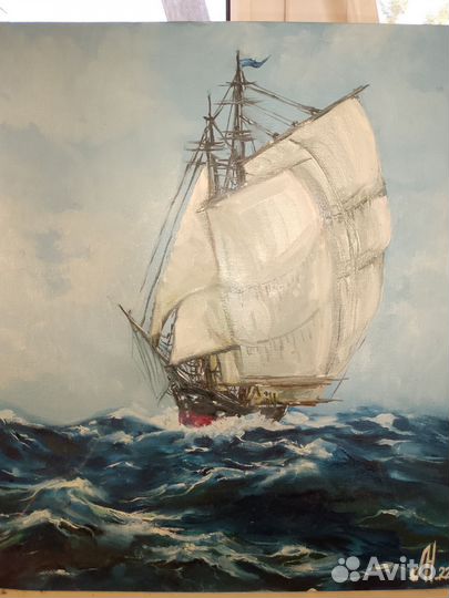 Картина парусный корабль