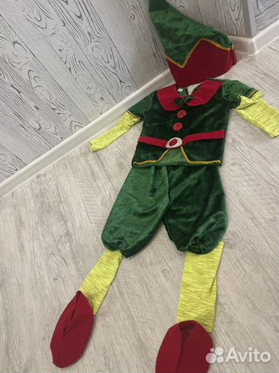 Новогодний костюм для мальчика гномик