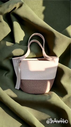 Сумка из джута и хлопка/ Шоппер