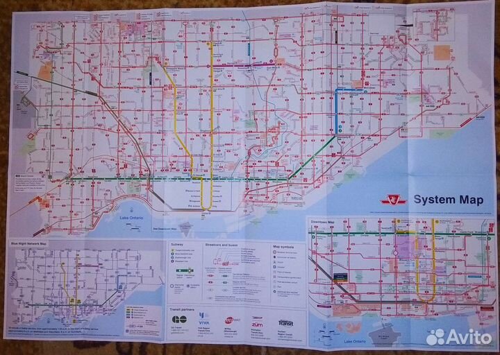 Канада - карты Торонто на английском языке