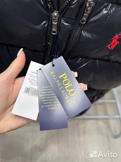 Жилетка Polo Ralph Lauren черная глянцевая