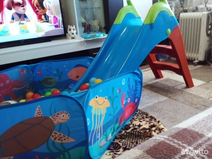 Детская горка пластиковая бу