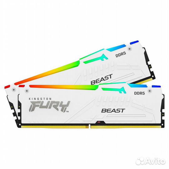 Оперативная память 64GB Kingston Fury Beast White RGB XMP KF560C40bwak2-64