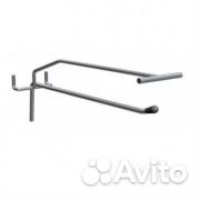 Крючки одинарные с ценникодержателем хром