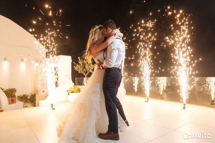 Свадебный фонтан фейерверк