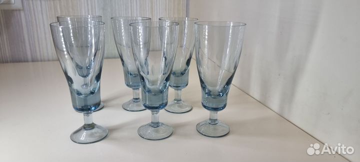 Бокалы фужеры из цветного стекла СССР
