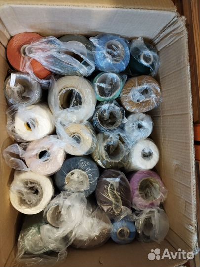 Бобинная пряжа хлопок, ягненок, люрекс