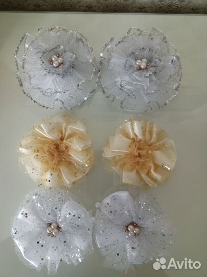 Бантики ручной работы на резиночках