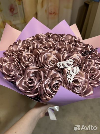 Букет из атласных лент