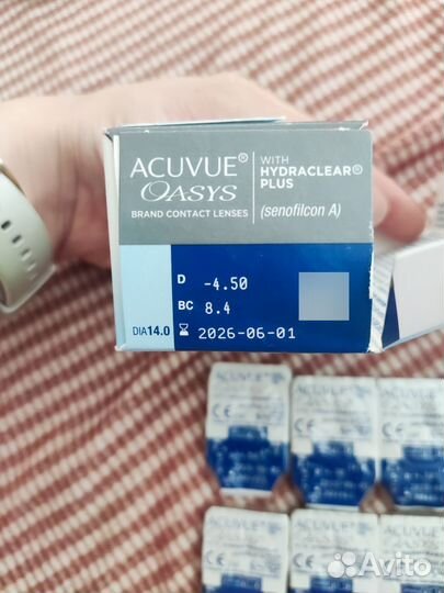 Линзы контактные acuvue oasys двухнедельные -4,5