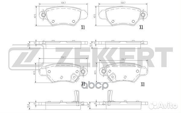Колодки торм. диск. задн. Chevrolet Corsa 94