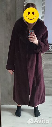 Шерстяное зимнее пальто, 62-64р