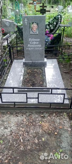 Ритуальные изделия из серого гранита