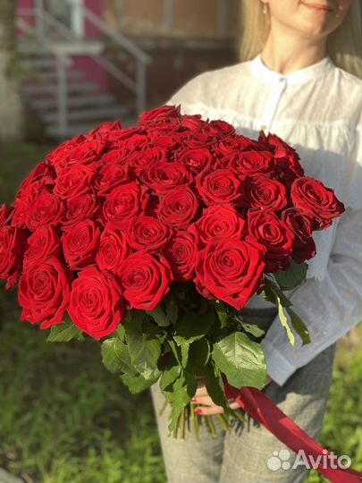 Роза красная букет