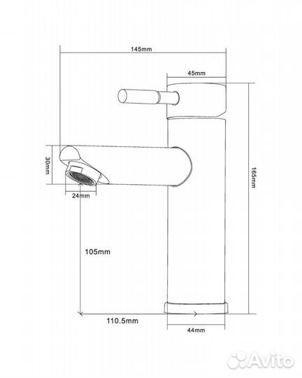 Смеситель для раковины Orange Steel M99-021b