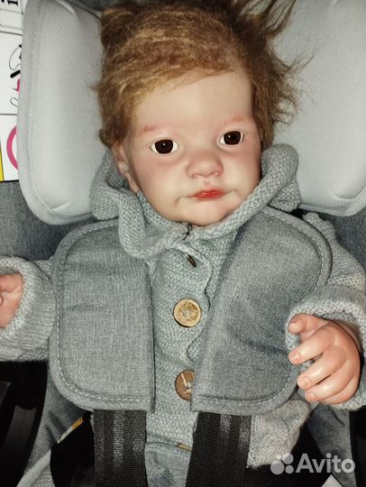 Кукла реборн ручной работы,виниловая, мальчик