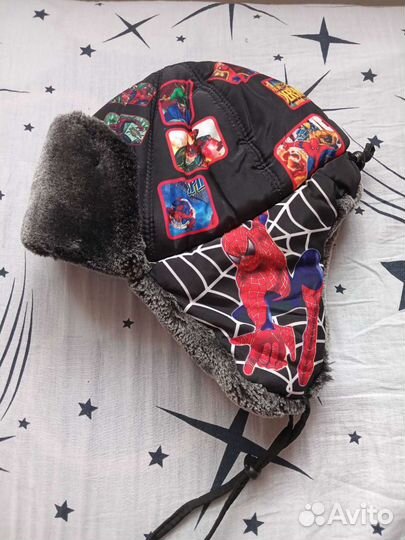 Шапка ушанка на мальчика 3-4года