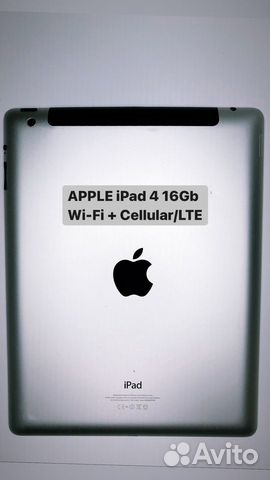 Apple iPad 4 16Gb Wi-Fi + Cellular/LTE
