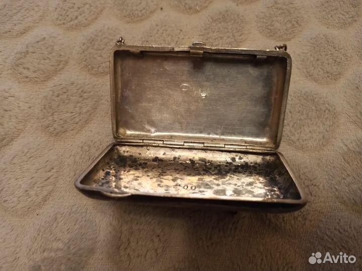 Сумка кошелек на цепочке серебро 84