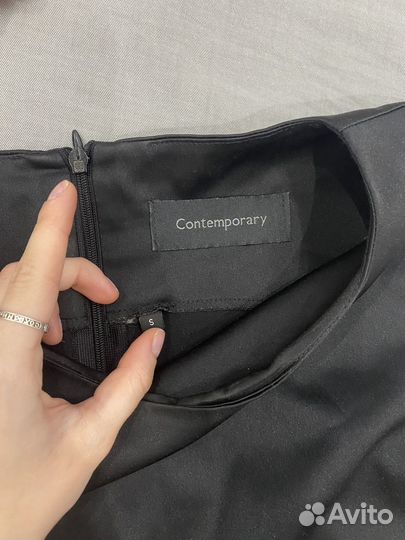 Черное шелковое платье / праздничное/ новогоднее