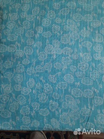 Нежный голубой материал х/б СССР