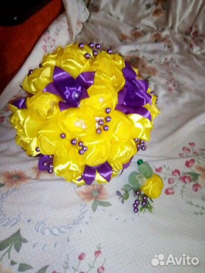 Свадебный букет и бутоньерка