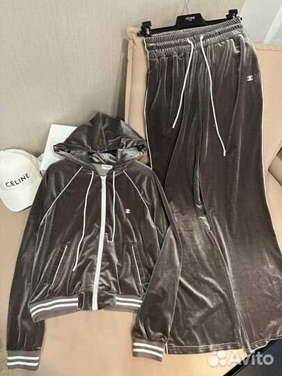 Велюровый костюм Celine женский