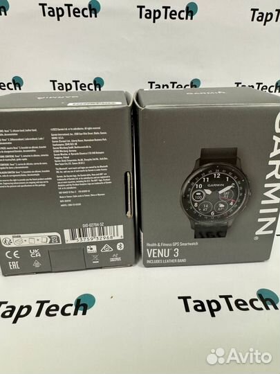 Garmin Venu 3 Black кожаный ремешок