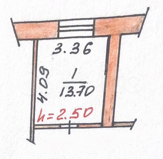 Комната 13,7 м² в 1-к., 4/9 эт.