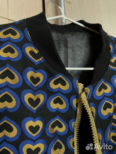 Чёрный жакет бомбер ручная работа