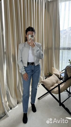 Бомбер сатиновый zara