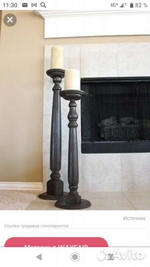 Подсвечник из дерева