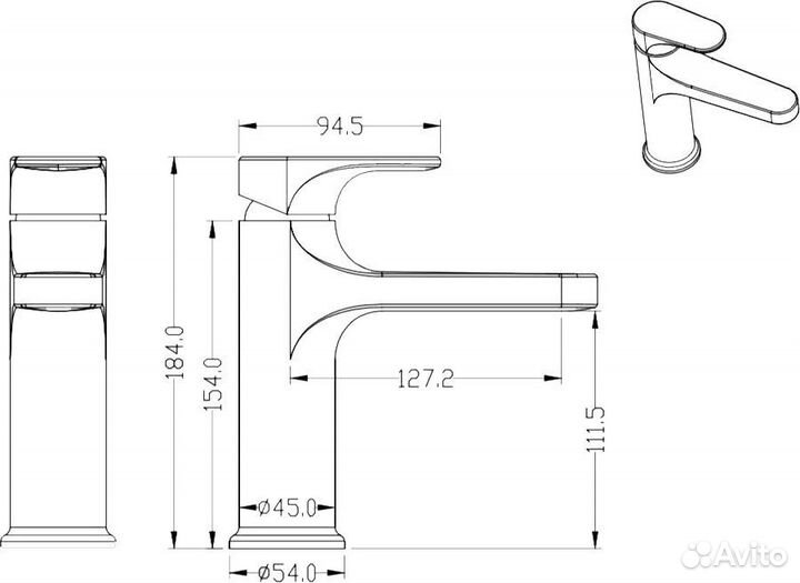 Смеситель для раковины Boheme Spectre 451-NB