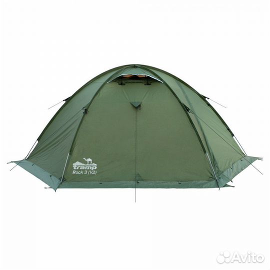 Палатка 3-х местная Tramp Rock 3 V2 зеленая