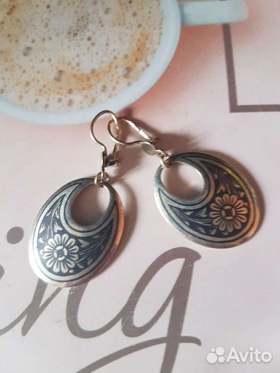 Серьги серебро 925