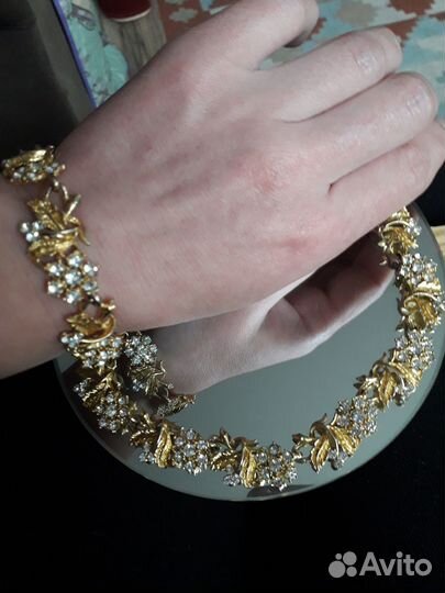 Винтажный комплект колье и браслет