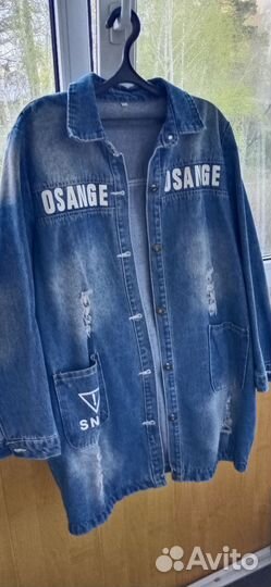 Френч джинсовый женский, цвет бледнее чем на фото