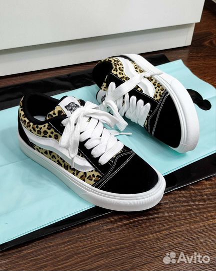 Кеды Vans Knu Skool Леопардовые новые