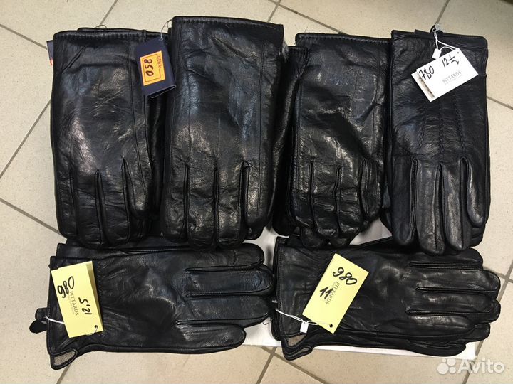 Перчатки (кожа и к/зам), 77 шт., только опт