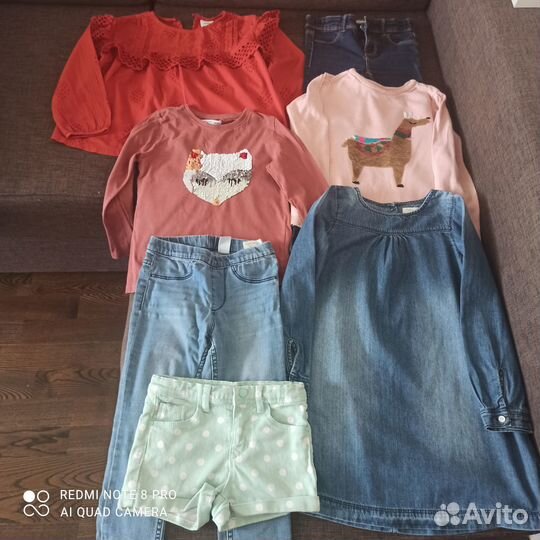 Весенние вещи пакетом для девочки 110-116