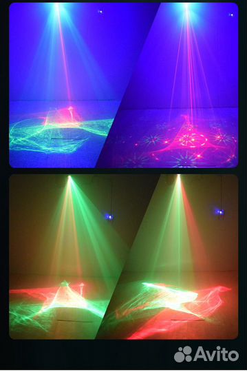 Светомузыка лазерный мини-проектор RGB Aurora Star