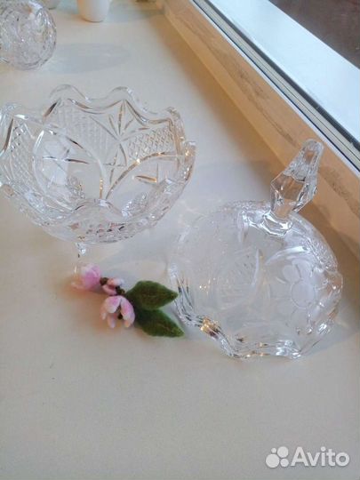 Конфетницы хрустальные