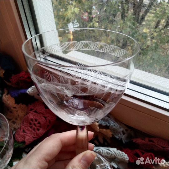 Фужер бокал старинное стекло Мальцов