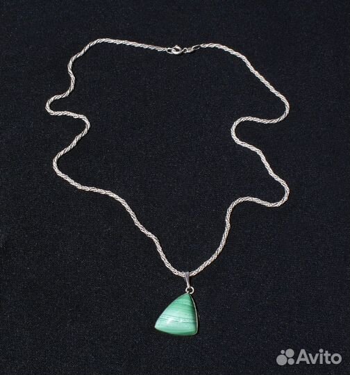 Бусы авантюрин, синий, длина 42 см