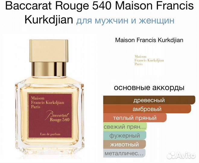 Духи Baccarat Rouge 540 MFK 70ml